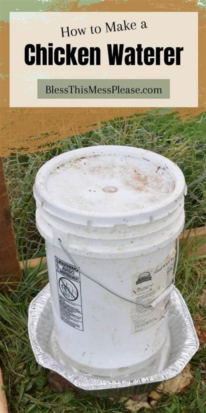 How do I make a chicken waterer out of a 5 gallon bucket?