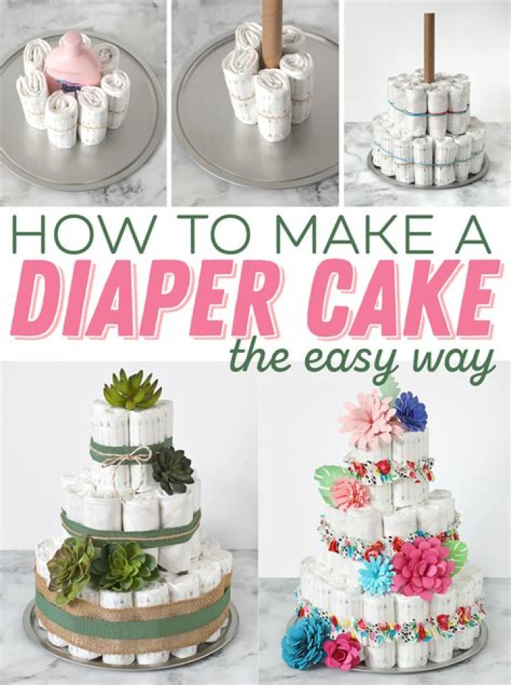 How do you make a cute diaper cake?