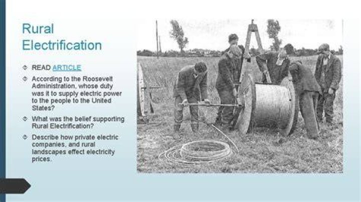 When did us get rural electricity?